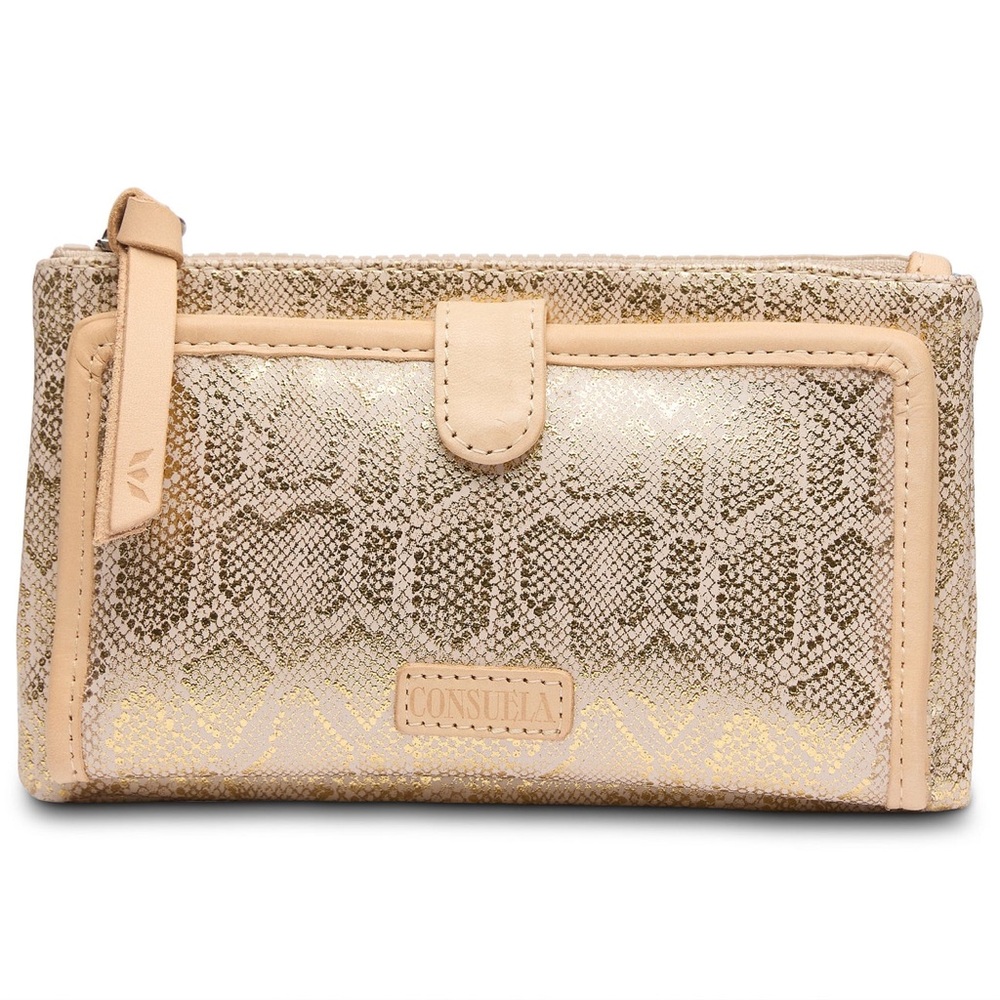 Mint and Tan Wallet with Motivational Message